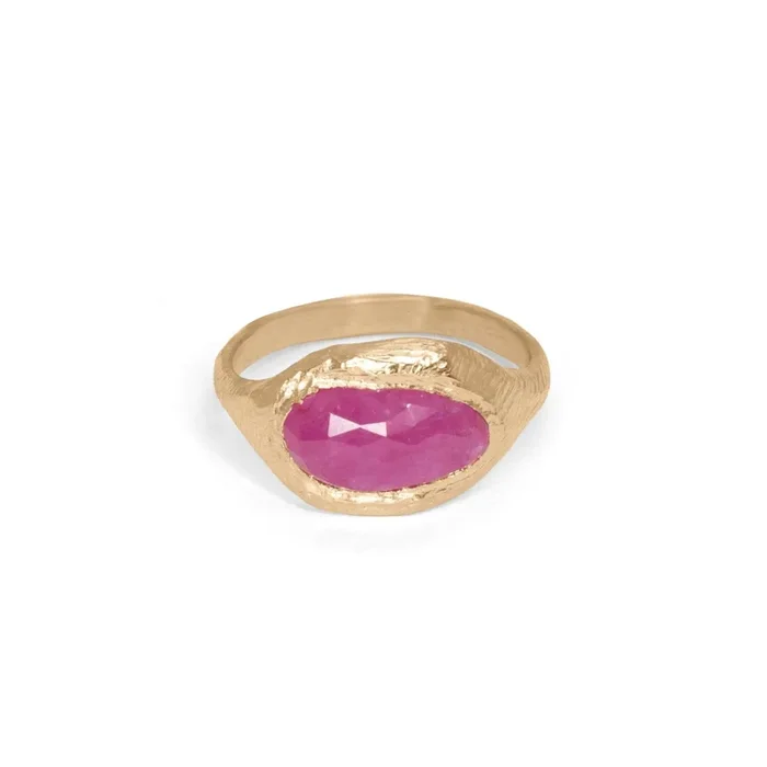 18K Signet Ring in Ruby