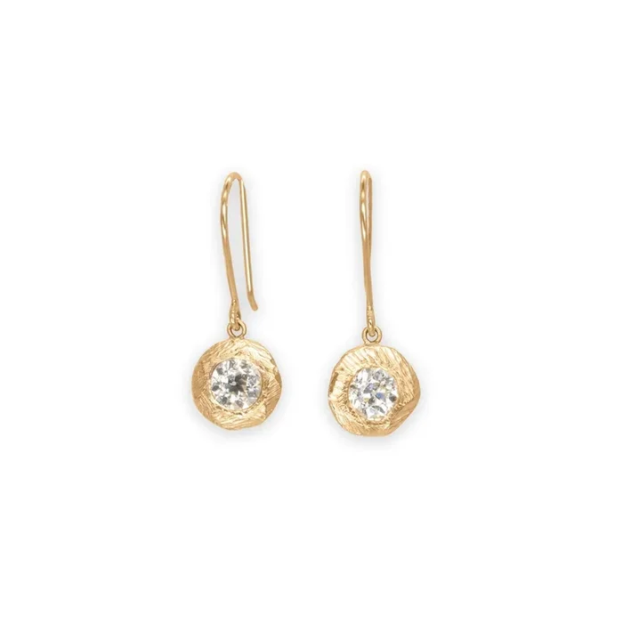 18K Smith Round Diamond Drop Earrings – 1.04CT