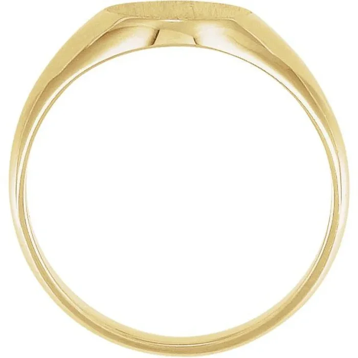 18K Yellow 10×8 mm Oval Signet Ring
