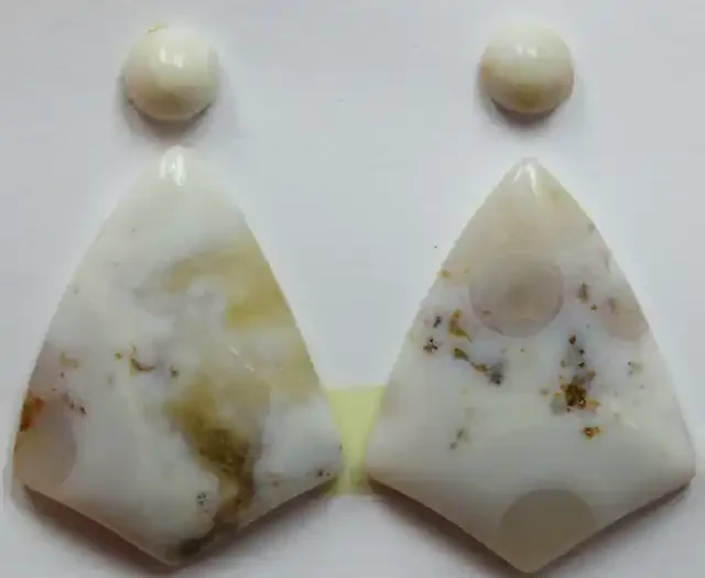 19.00 CTS OCEAN JASPER PAIR 4 STONES FOR EARRINGS