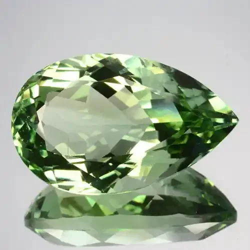 19.14 Cts EXQUISITE NATURAL PEAR CUT PRASIOLITE GREEN AMETHYST GEM