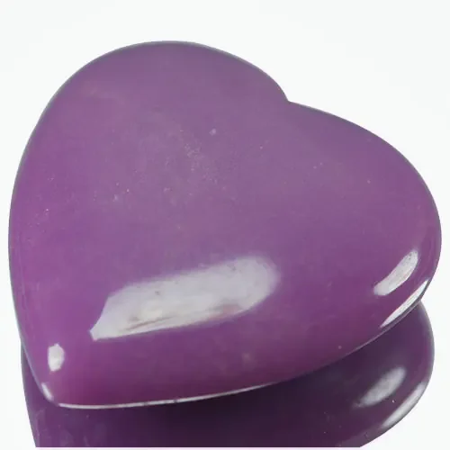 19.20Cts Untreated Natural Purple Phosphosiderite Heart Cab Chile