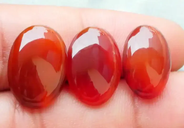 19.55 CRT 3PCS NATURAL INDONESIAN PARCEL CABS CARNELIAN CHALCEDONY-J2-