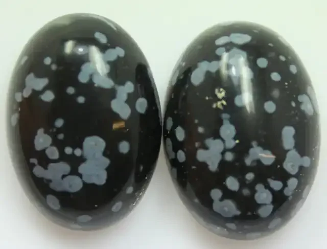 19.70 CTS DALMATIAN JASPER PAIR OF STONES HIGH DOME CUT