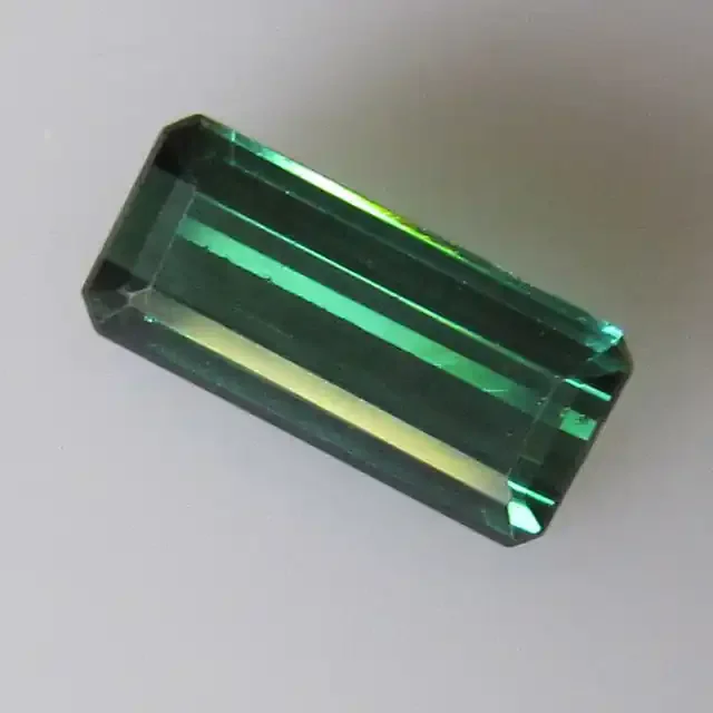 2.08cts Blueish/Green Tourmaline Emerald Cut