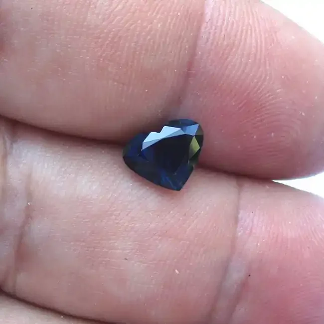 2.08cts Natural Australian Blue Sapphire Heart Cut