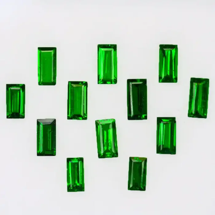 2.22 Cts Natural Top Green Tsavorite Garnet 5 X 2.30mm Baguette Parcel Keny