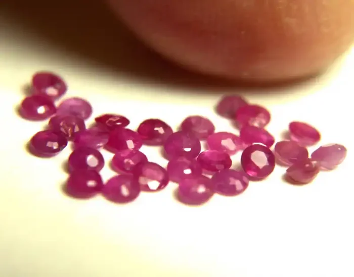 2.35 Tcw. Ruby Round Accent Gems – 26pcs. – 2.4mm