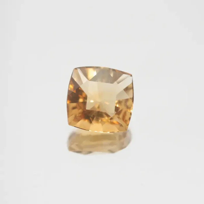 2.5 Ct Top Color Citrine Faceted Square 9mm.-(SKU450)