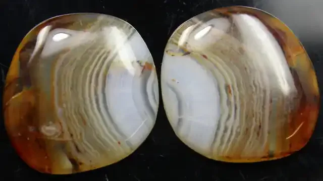 20.05 CTS WYOMING AGATE PAIR OF POLISHED STONES