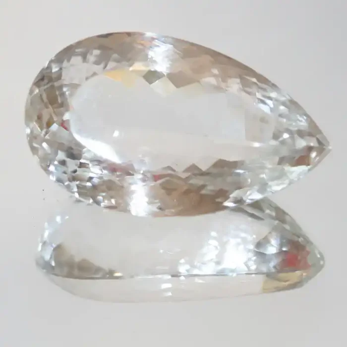 205 Ct Big Rock Crystal Quartz Pear 49×29.5mm (SKU 227)