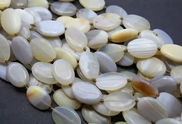 205 CTS 1 STRAND AGATE PUFF BEADS 20 X 15 MM 16 INCHES