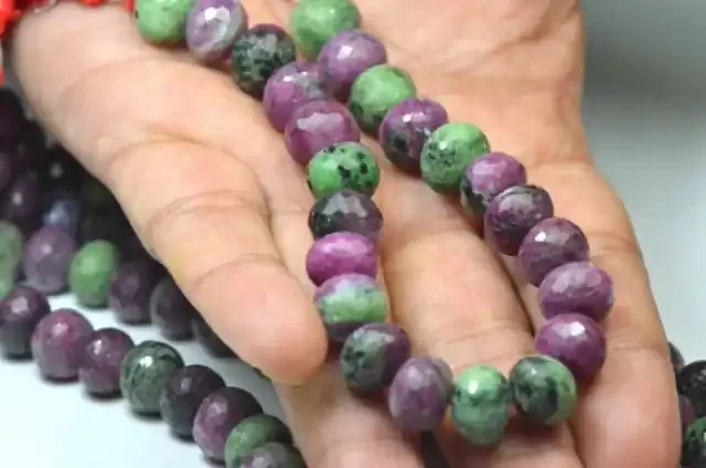 20cm 8 inch line 11mm Ruby Zoisite AAA rondelle gemstone beads