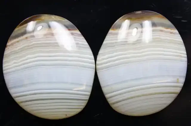 21.60 CTS WYOMING AGATE PAIR OF POLISHED STONES
