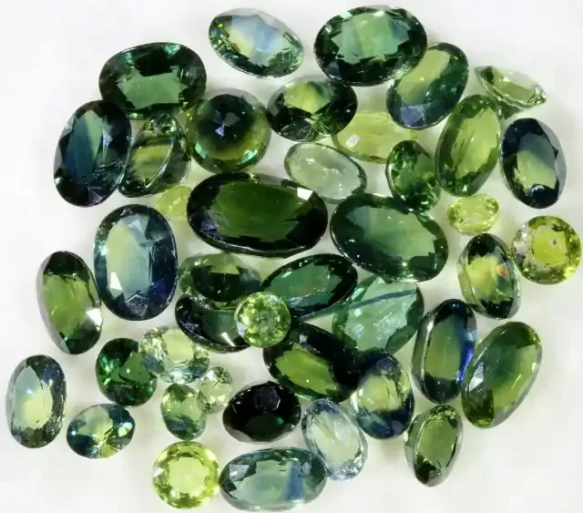 21.95 Cts Commercial Parcel parti green Sapphire GOGO 1604