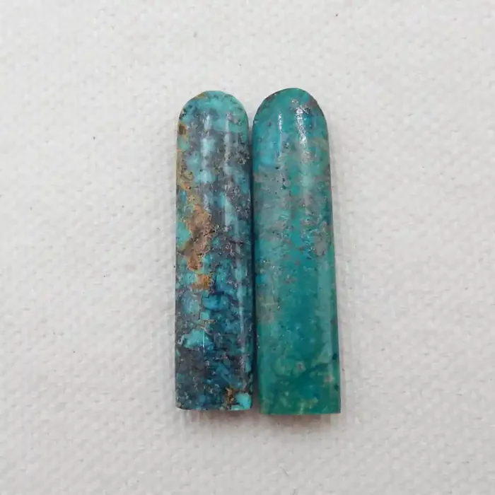21cts Natural Turquoise ,Handmade Gemstone ,Turquoise Cabochon Pair G489