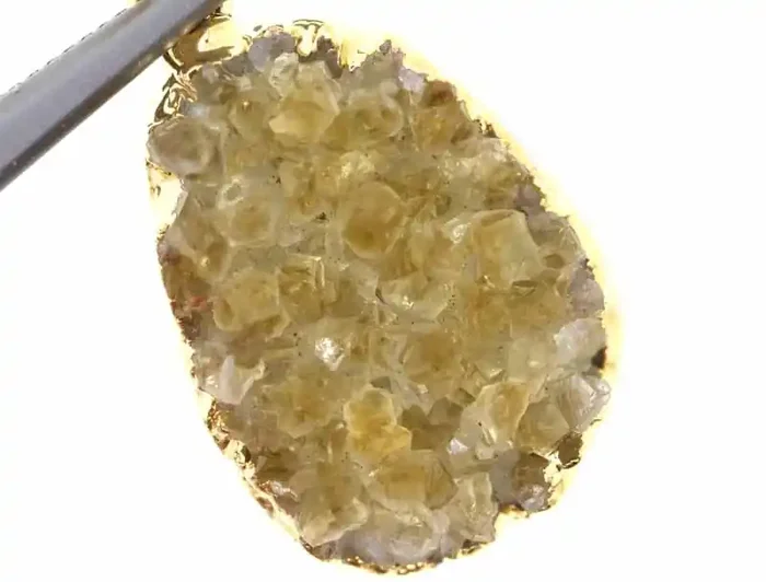 22.35 CTS CITRINE CRYSTAL GOLD PLATED PENDANT SG-3154