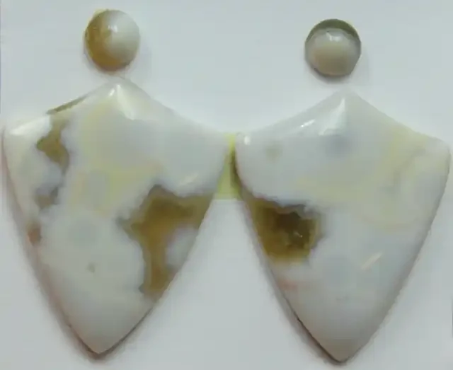 22.50 CTS OCEAN JASPER PAIR 4 STONES FOR EARRINGS