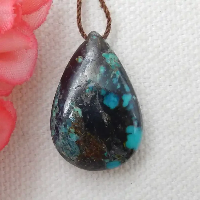 22cts Turquoise Drilled teardrop Pendant Bead ,Lucky Gemstone,Wholesale E48