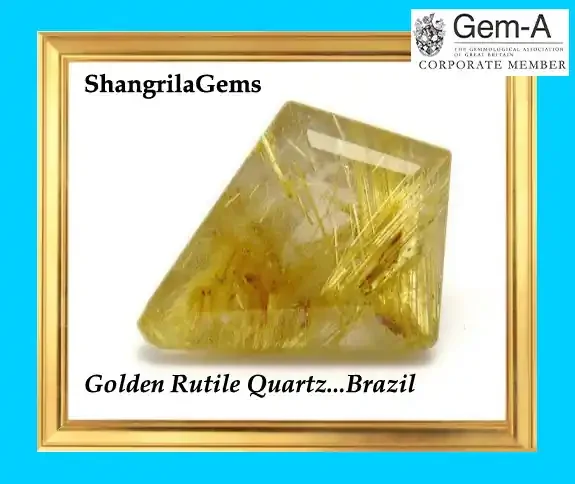 22mm GOLDEN RUTILATED or RUTILE QUARTZ 16.6ct
