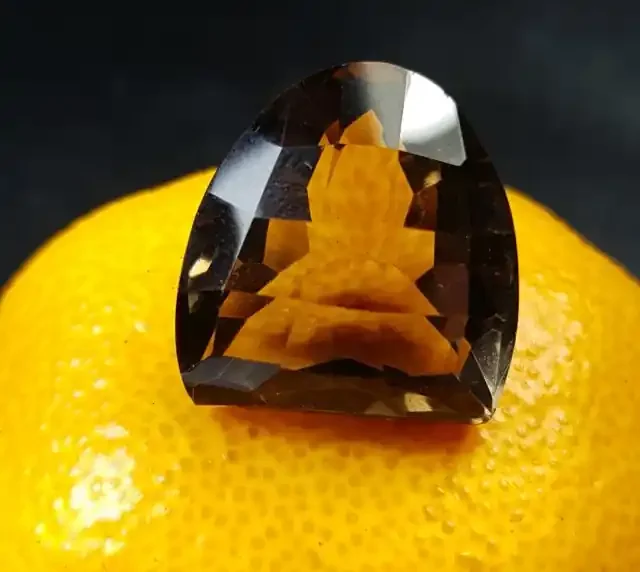 22mm Smokey quartz designer cut 44.5ct 22 by 21 by 15mm