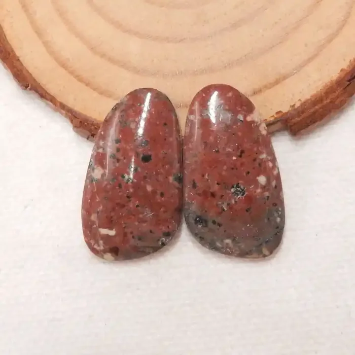 23cts ocean jasper cabochon pair,healing stone F784