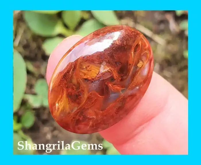 23mm 10ct Red Pietersite oval cabochon from Namibia 23 by 16 by 2.5mm