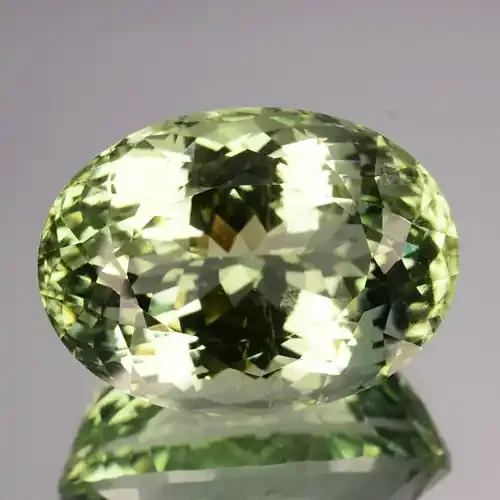 24.40 Cts Natural Green Beryl Aquamarine Oval India Gem