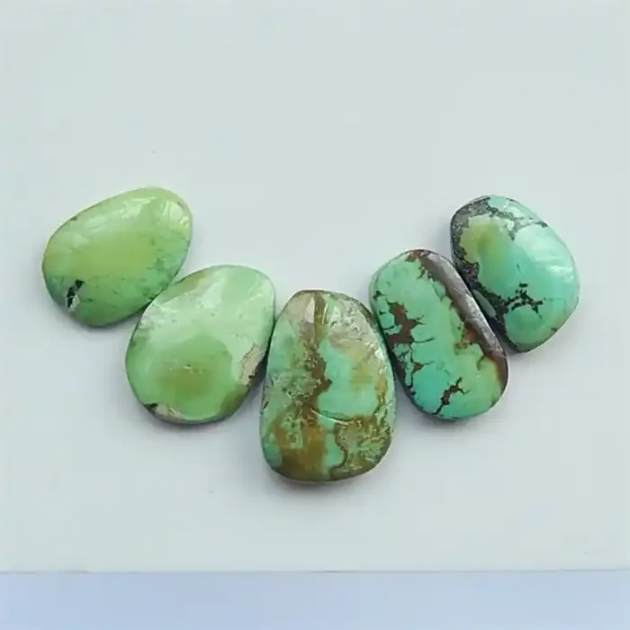 24Ct 5PCS Natural Freeform Turquoise Cabochon Lot,December Birthstone