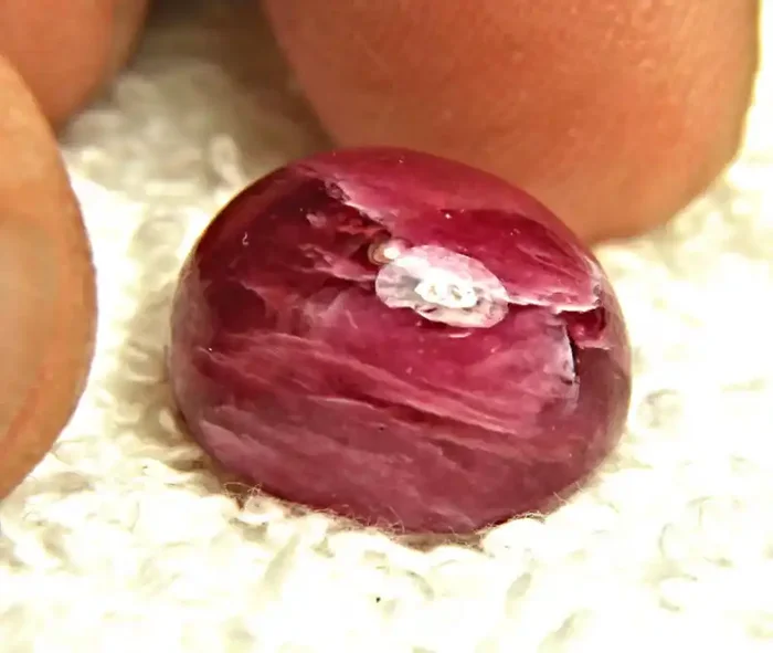 25.41 Carat Flashy Cloud Ruby Cabochon – Lovely