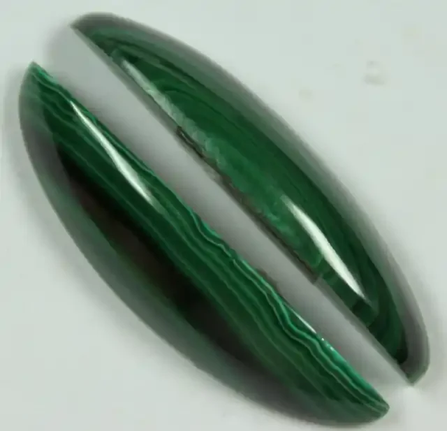 25.85 CTS MALACHITE PAIR OF STONES TOP GLOSSY POLISH ON PAIR