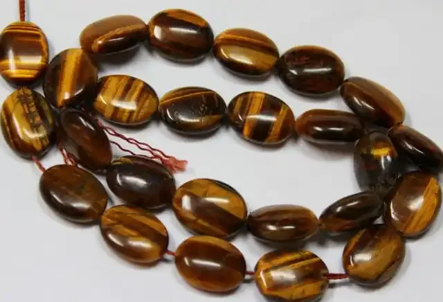 250 CTS 1 STRAND TIGER EYE 15X12 MM OVAL BEAD 15INCH LENGHT