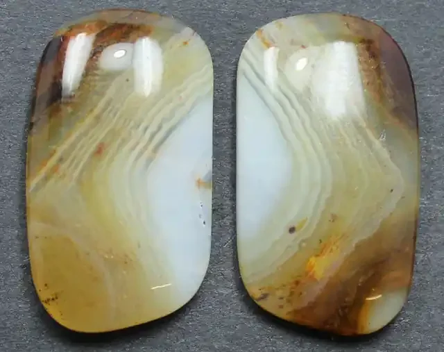 26.20 CTS WYOMING AGATE PAIR PERFECT FOR EARRINGS