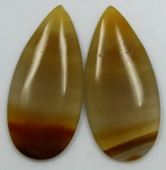 27.65 CTS AGATE PAIR POLISHED STONES GREAT RANGE IN STORE