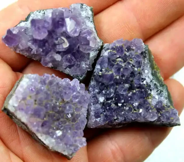 278.70 CTS 3 PIECES AMETHYST GEMSTONE DISPLAY SPECIMEN
