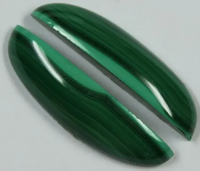 28.10 CTS MALACHITE PAIR OF STONES TOP GLOSSY POLISH ON PAIR