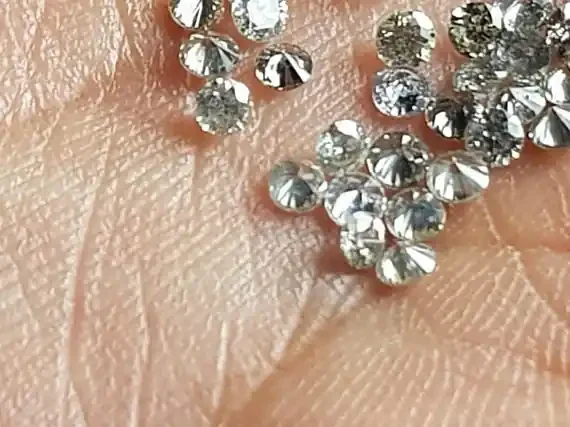 28 2mm Salt and Pepper brilliant cut diamonds 1ct
