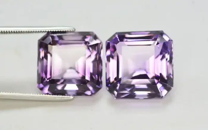 29.15 Carat Pair Amethyst, Top Quality Asscher Cut Amethyst-SKU-97