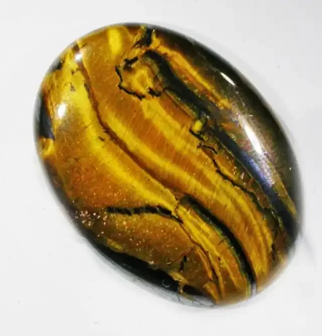 29.9 CTS TIGER EYE STONE WITH HEMATITE -AUSTRALIA [ST8363]