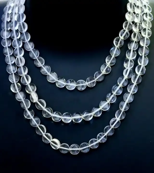 295.00 Cts three Strand Crystal bead strands GOGO 1542