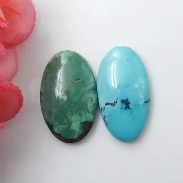 2pcs Turquoise Cabochons ,Handmade Gemstone ,Turquoise Cabochons F114