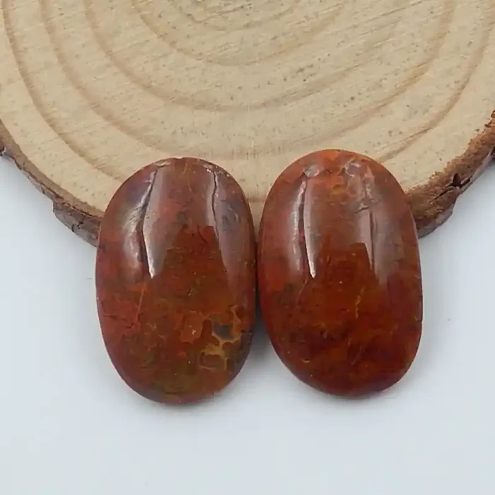 2pcs Warring Agate Cabochons,Handmade Gemstone ,Agate Cabochon ,Lucky Stone