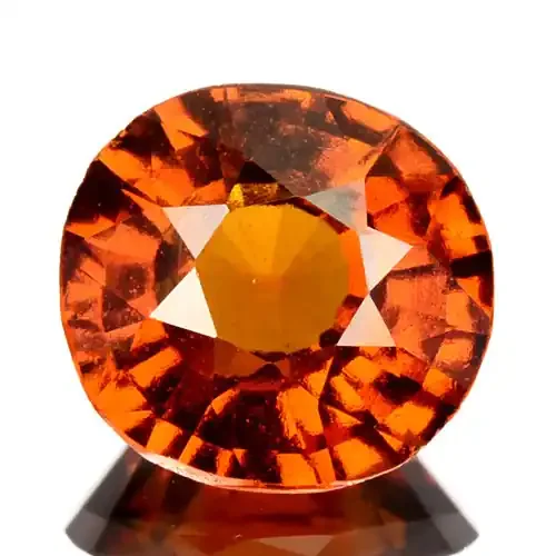 3.06 Cts Natural Hessonite Garnet Cinnamon Orange Oval Cut Sri Lanka