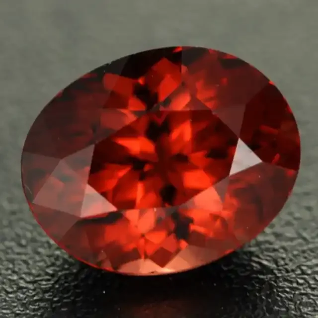 3.37 cts Orangy Red Malaya Garnet Unique Colour