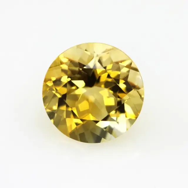 3.42cts Golden Yellow Citrine Round Shape
