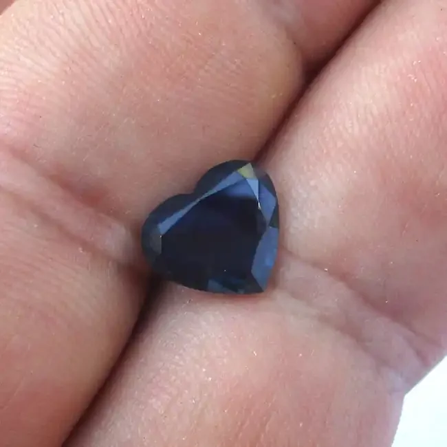 3.43cts Natural Australian Blue Sapphire Heart Cut