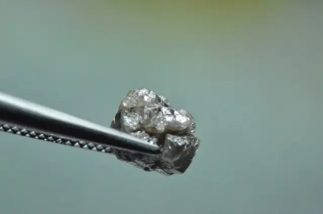 3.58ct 9mm Conflict free Natural Grey rough diamond