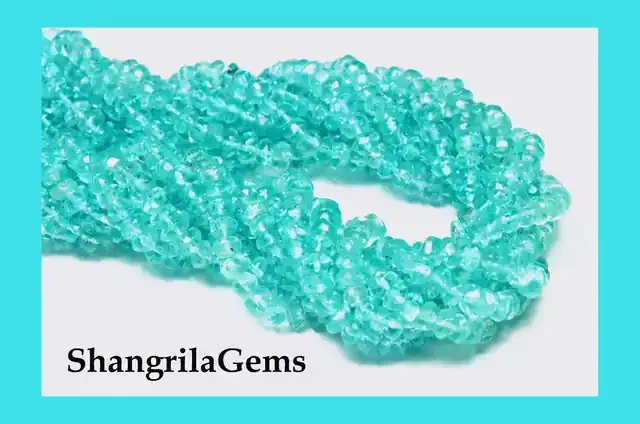 3.5mm – 4mm APATITE Green blue beads 14
