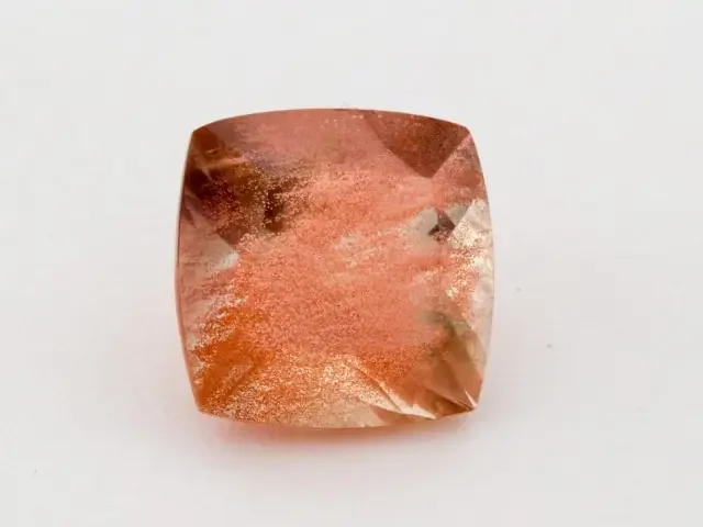 3.7ct Peach Square Cushion Sunstone (S1116)