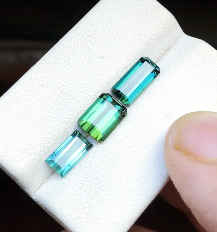 3.90 Ct Natural Blue & Green Transparent Tourmaline Gemstones Parcels